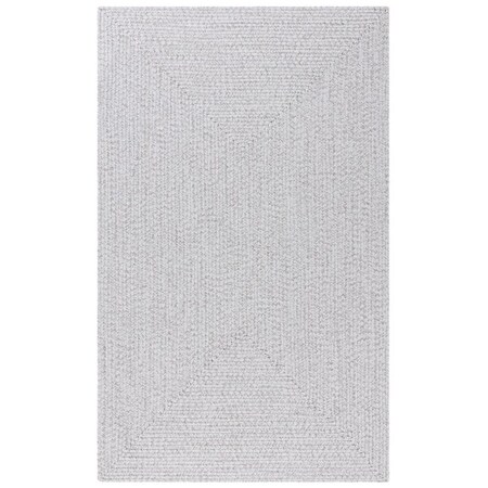 Safavieh 6 x 6 ft. Braided Contemporary Square Hand Woven Area Rug Silver & Grey BRD315F-6SQ